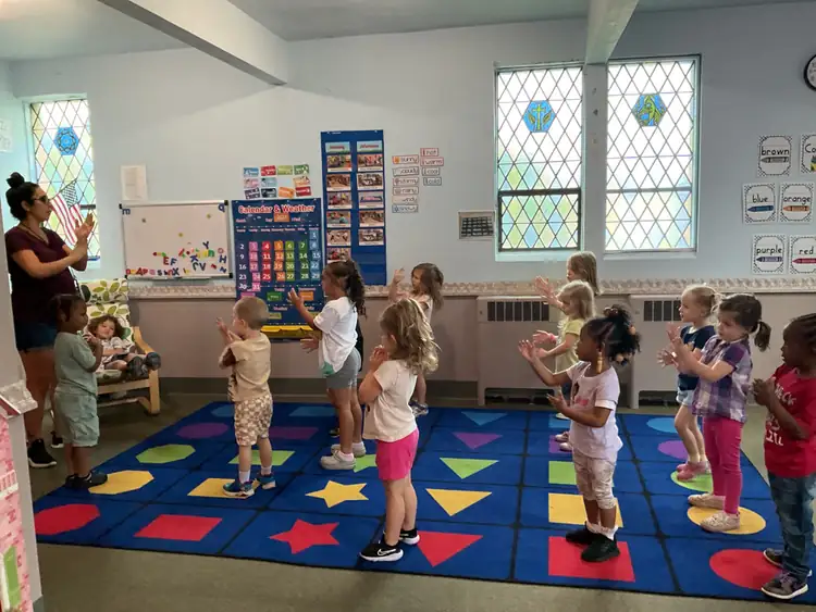 Children moving and playing together